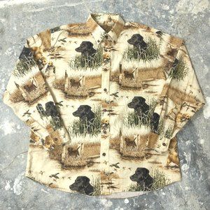 Labrador Duck Hunt Graphic Button-Down Shirt